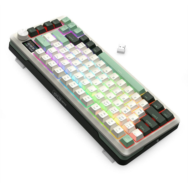 Redragon K708 Pro LCD Wireless Mechanical Keyboard (White Green) Redragon K708 Pro LCD Wireless Mechanical Keyboard (White Green)